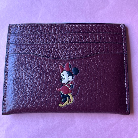 π DISNEY X COACH MINNIE MOUSE CREDIT CARD HOLDER π NWT π - Picture 5 of 16